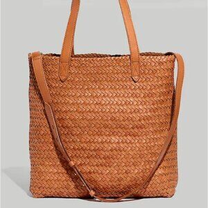 Madewell The Medium Transport Tote: Woven Leather Edition